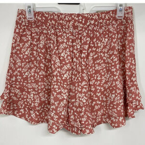 Cotton On Womens Pink White Floral Fifi Frill Shorts NEW Size 14